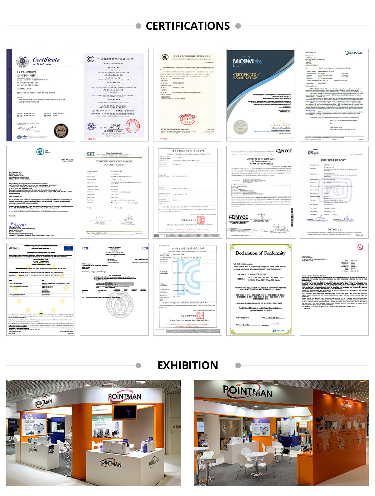 Certifications Exhibition